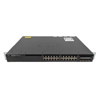 Cisco WS-C3650-24PDM-S 24-Port PoE+ Gigabit Managed Switch w/ 2x 10Gb SFP+ Uplink