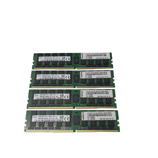 Samsung SKhynix 256GB Kit (4x 64GB) 4DRx4 PC4-2400T DDR4 LRDIMM ECC Reg Server Ram Lenovo 